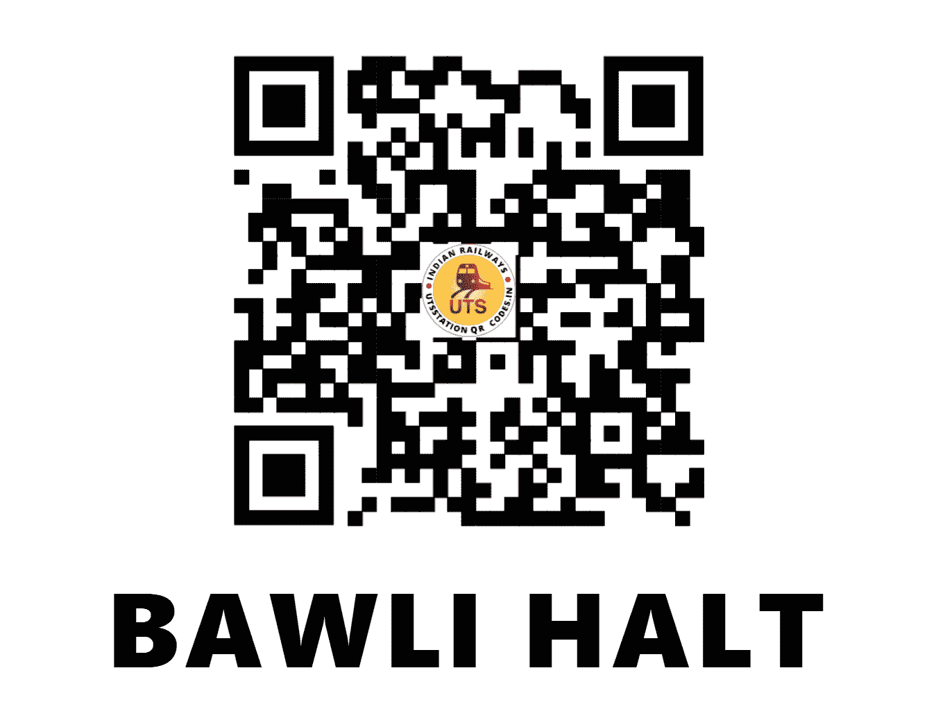 UTS QR Code for BAWLI HALT - BAOL (NR - UTTAR PRADESH)